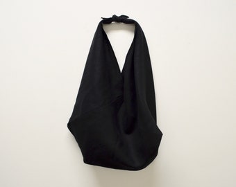 Black Linen Bag - Reusable Grocery Bag - Shopping Bag - Farmers Market Bag - Zero Waste - Eco Friendly - Everyday Tote Bag