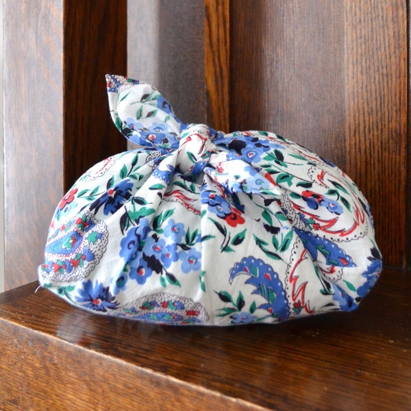 Medium Paisley Bento Bag - Origami Bag - Lunch Bag - Project Bag - Zero Waste Gift Wrapping - Packing Cube