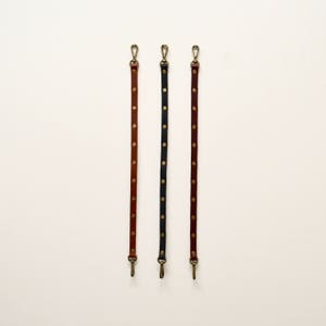 Correa para llaves de cuero tachonada de 20" con clips - Llavero - Llavero - Porta llaves - Cadena para billetera - Correa para muñeca - Correa para bolso de mano - Muñequera