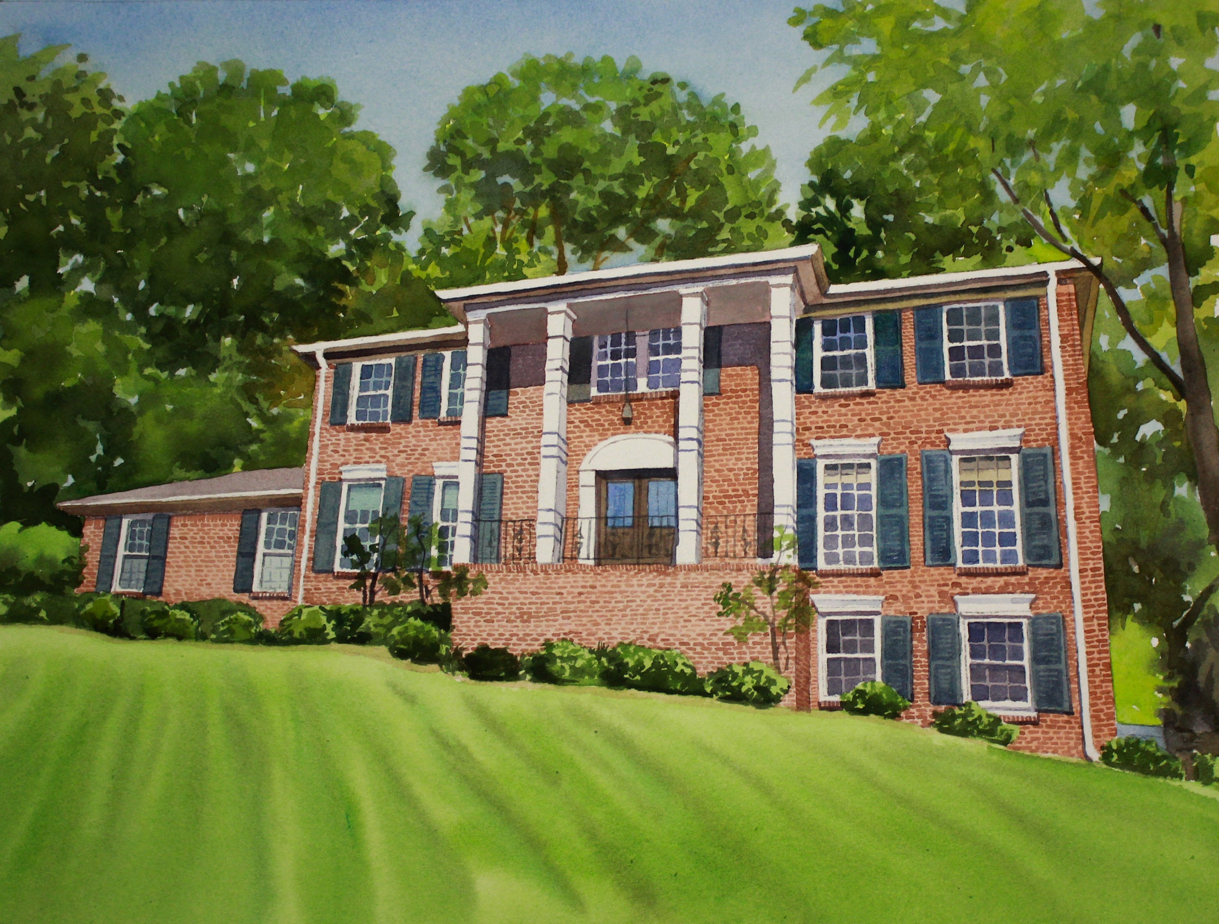 Custom Home Portrait House Portrait Housewarming gift Etsy