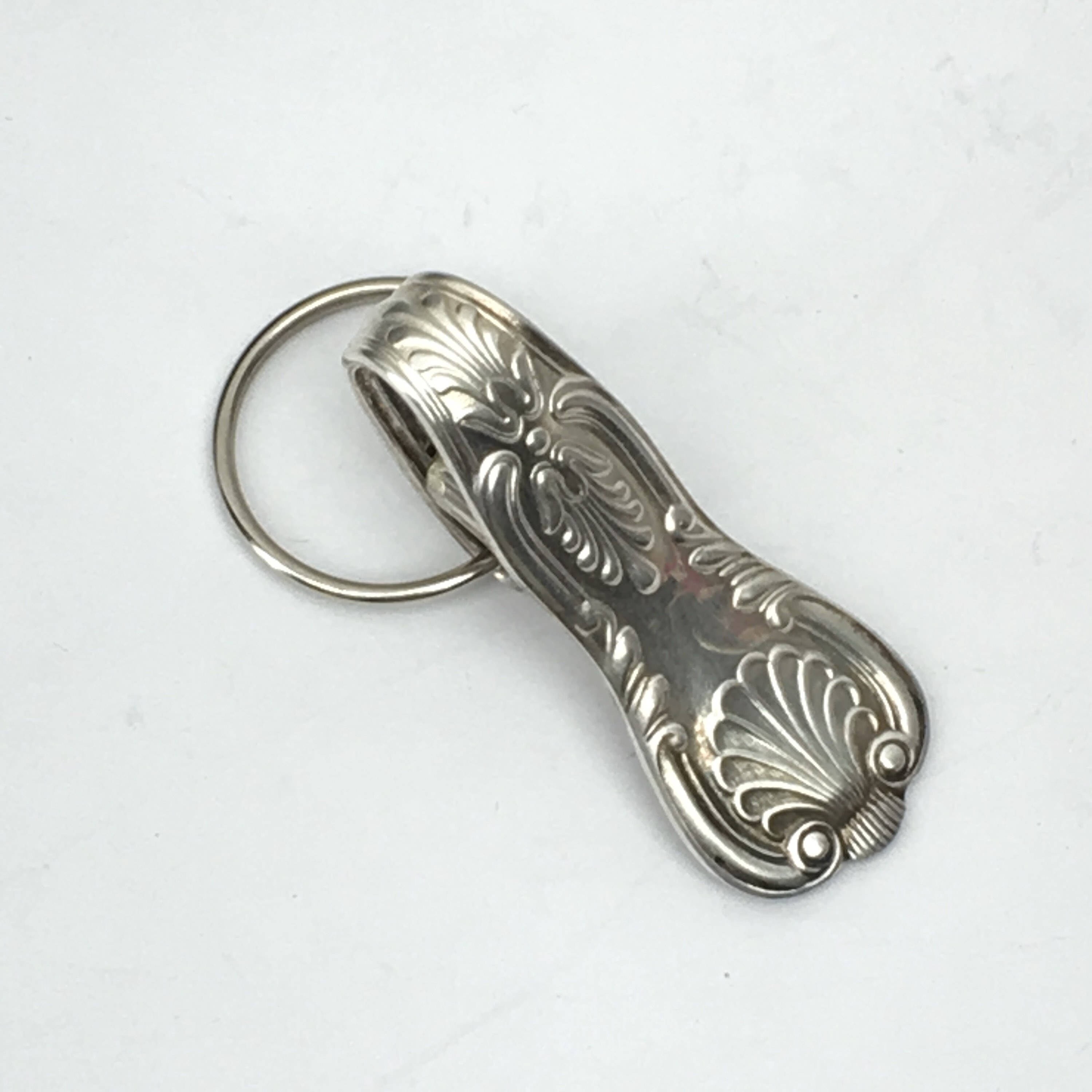Vintage Purse Hook Clip Silver Key Finder Key Ring Keychain Etsy