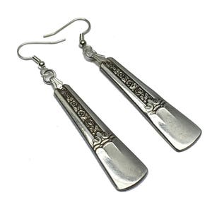 Spoon Earrings 1930&#39;s Dorianne Silverplate Antique Vintage Silverware Gift