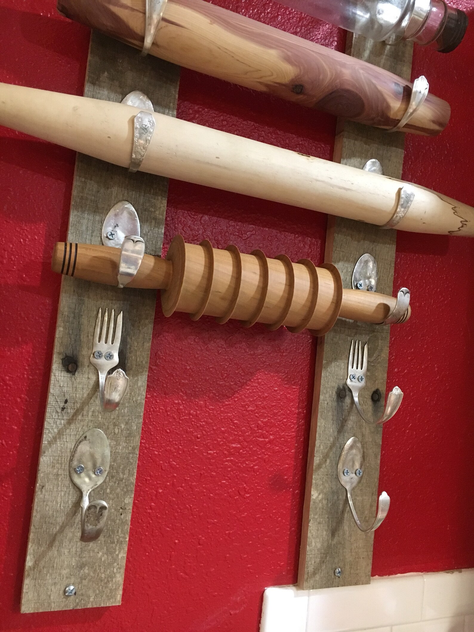 1 to 10 Rolling Pin Wall Rack Hanger Assorted Hooks Hangers Etsy