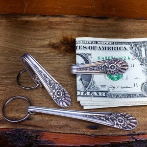 Jubilee Rogers Purse Hook Clip silver Key Finder Key Ring Keychain Silverplate Silverwear