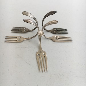 Assorted Hooks Fork Hangers Antique Vintage Silverplate Silverware Coat Hat Curtain Tie Backs Upcycle Reuse Art Wall Rack Clothes W/ Screws