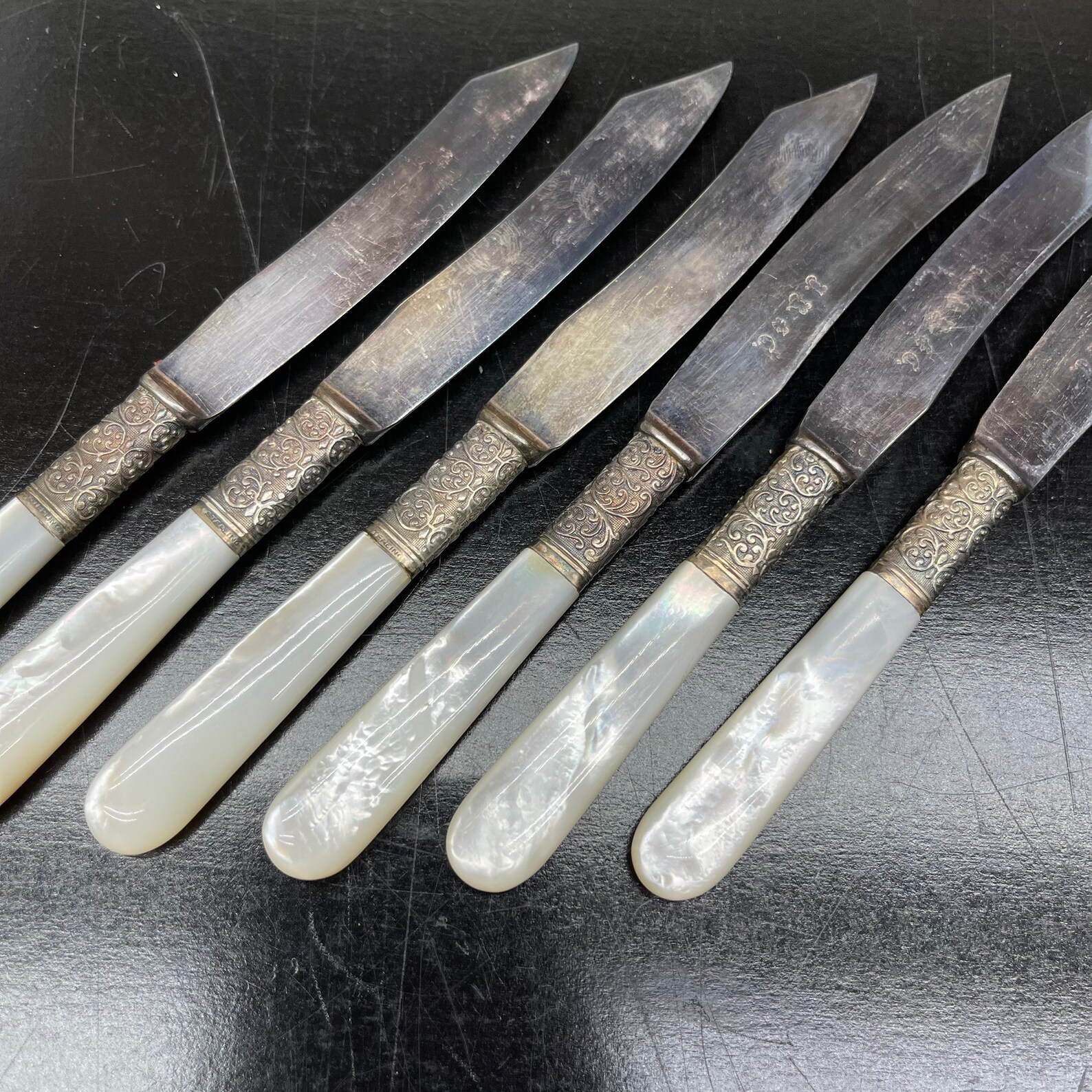 1 Fancy Letter Opener Vintage Repurposed Sterling & Mother of Etsy