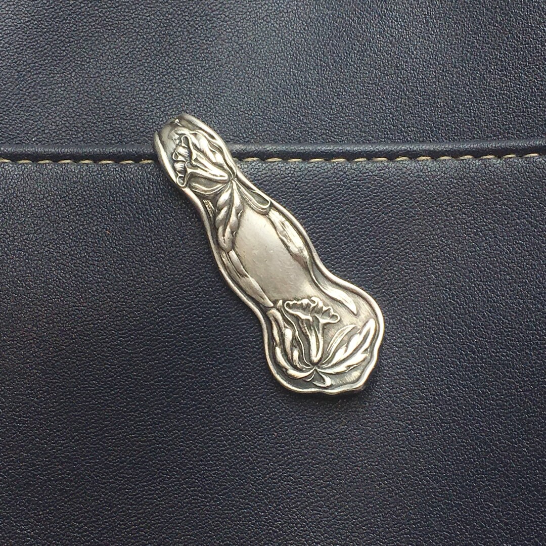 Vintage Silver Purse Hook Key Finder Key Holder Ring Upcycle Pocket