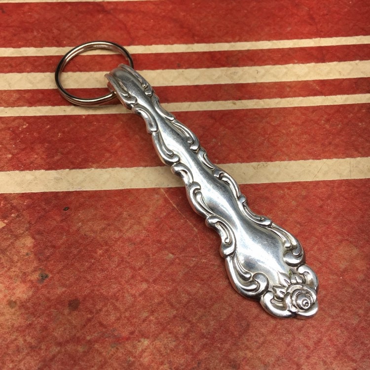 Rare Rose Purse Hook Silver Key Finder Ring Keychain Etsy