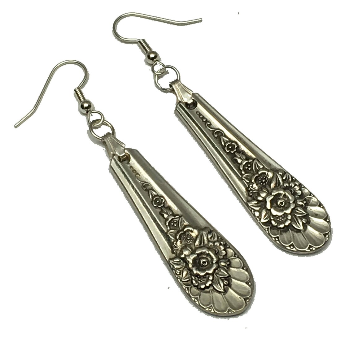 Spoon Earrings 1953 Jubilee Wm Rogers Mfg Silver Antique Etsy