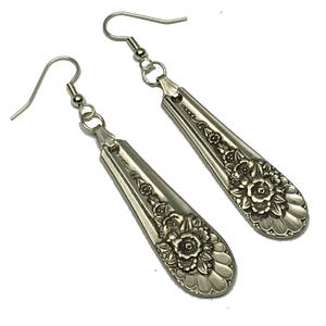 Spoon Earrings 1953 Jubilee Wm Rogers Mfg Silver Antique Vintage Silverplate Silverware Gift