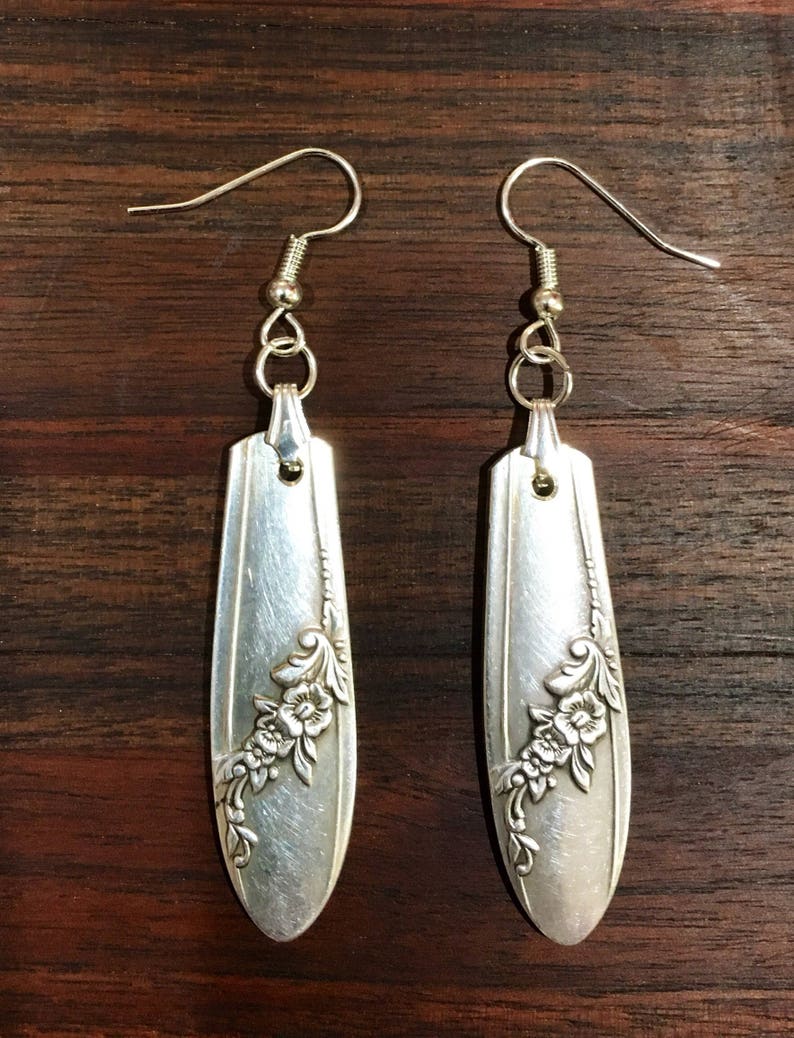 Spoon Earrings From Antique Vintage Oneida Queen Bess Etsy