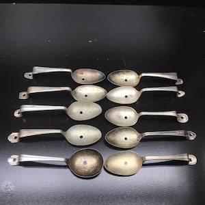 Rustic Vintage Spoon Silverware Silverplate Door Drawer Handle Pull Upcycle Screws Included Randomly Selected
