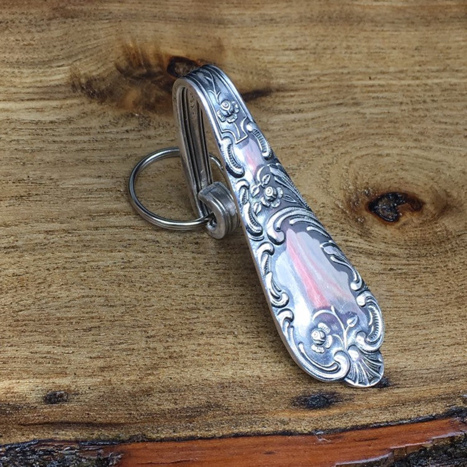 Rare Vintage Purse Hook Silver Key Finder Key Ring Keychain Etsy