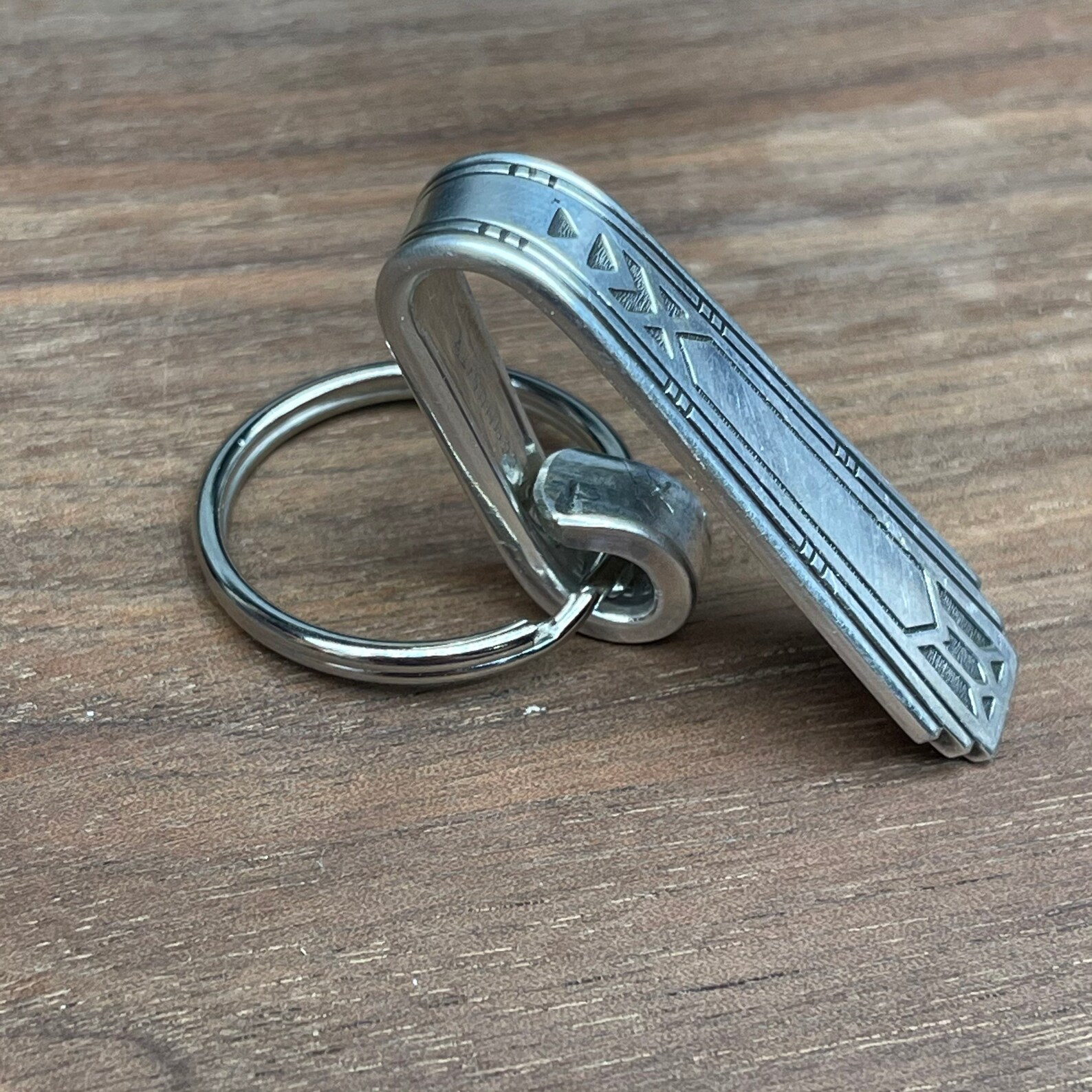 Vintage Silver Purse Hook Key Finder Key Holder Ring Upcycle Pocket