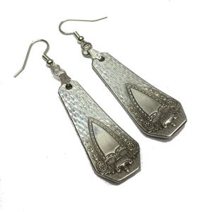 Spoon Earrings 1916 Heraldic by Rogers silver Antique Vintage Silverplate Silverware Gift