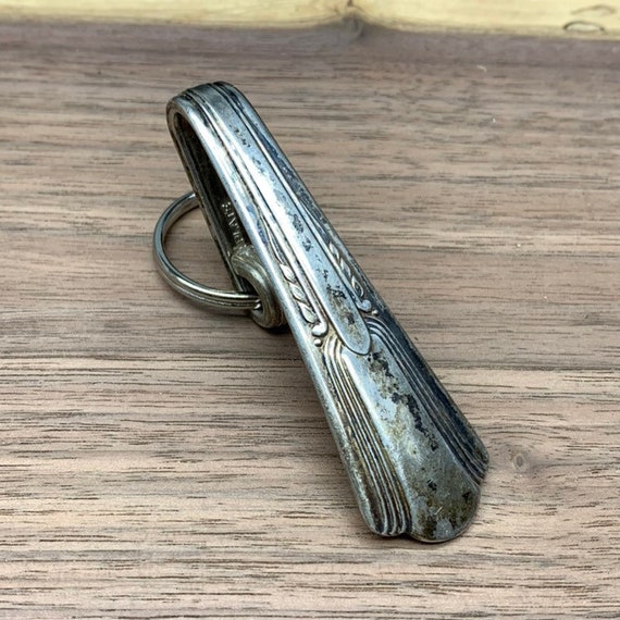 Rare Vintage Purse Hook Silver Key Finder Ring Money Tie Clip Keychain Silverplate Silverware Antique Niagra Lady Betty Plate Etsy