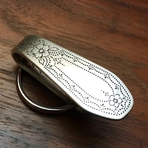 Vintage Purse Hook Key Finder Key Holder Ring Upcycle Pocket Keychain Silverplate Silverware Community Silver Plate Paul Revere