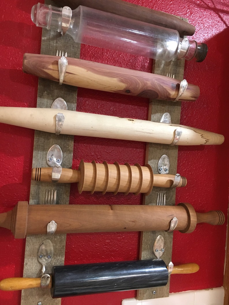 1 to 10 Rolling Pin Wall Rack Hanger Assorted Hooks Hangers Etsy