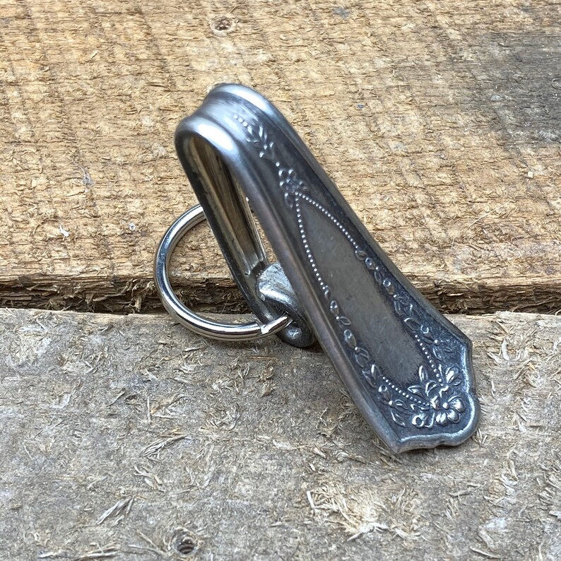 Vintage Purse Hook Silver Key Finder Key Ring Keychain | Etsy