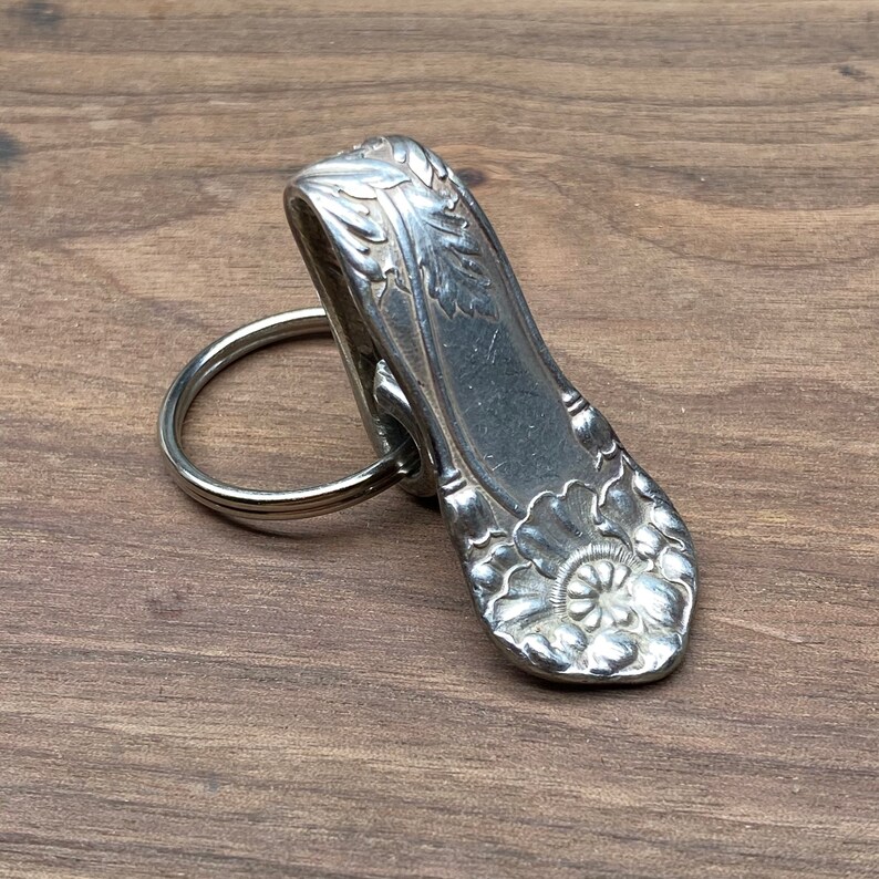 Vintage Purse Hook Clip Silver Key Finder Key Ring Keychain Etsy