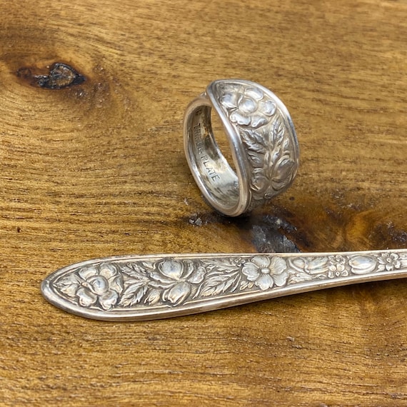 Sizable Spoon  Fork Ring  spoonring Vintage Antique Silverplate Birthday Christmas gift