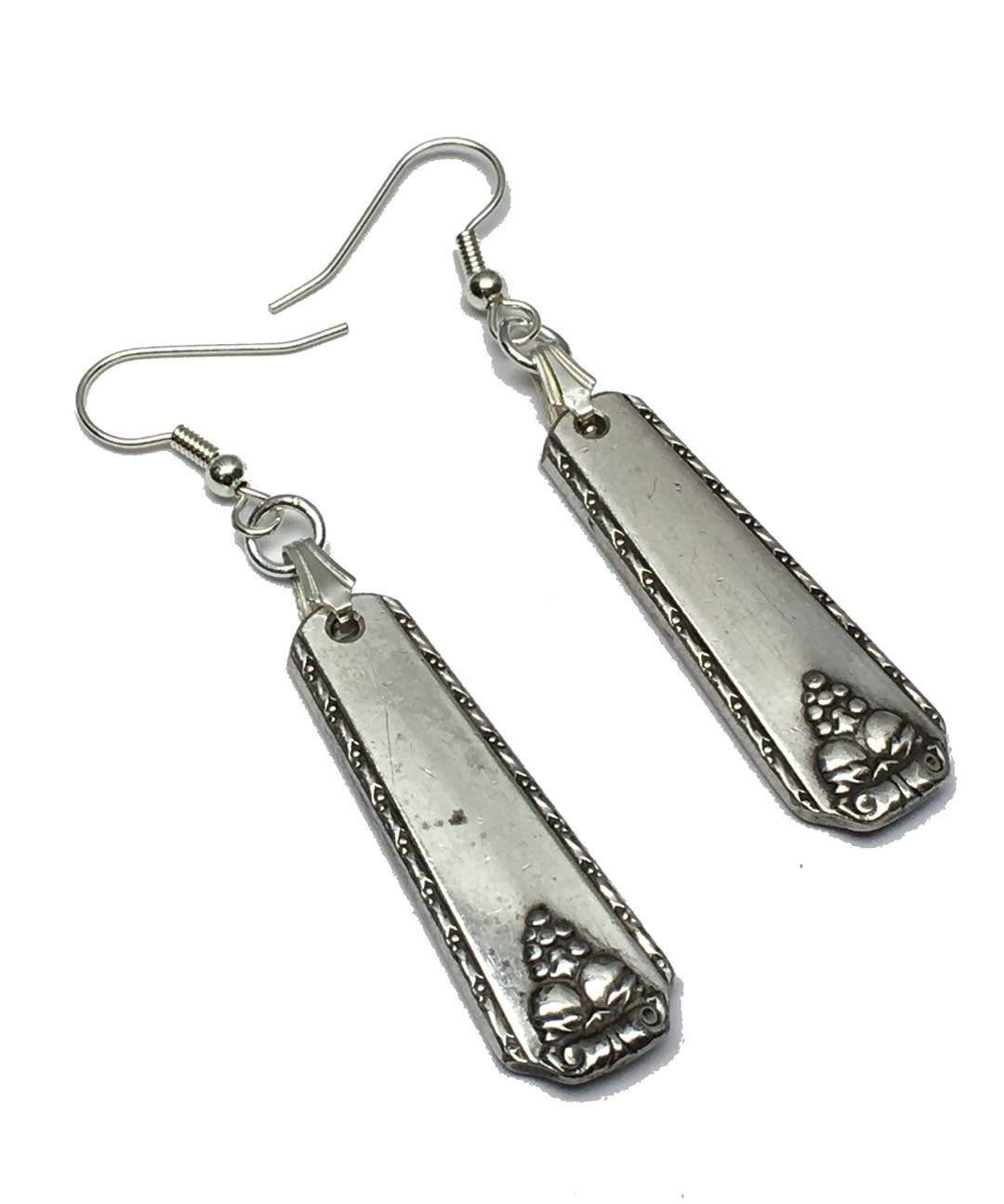 Spoon Earrings 1945 Oneida Prestige Bordeaux Antique Vintage Etsy