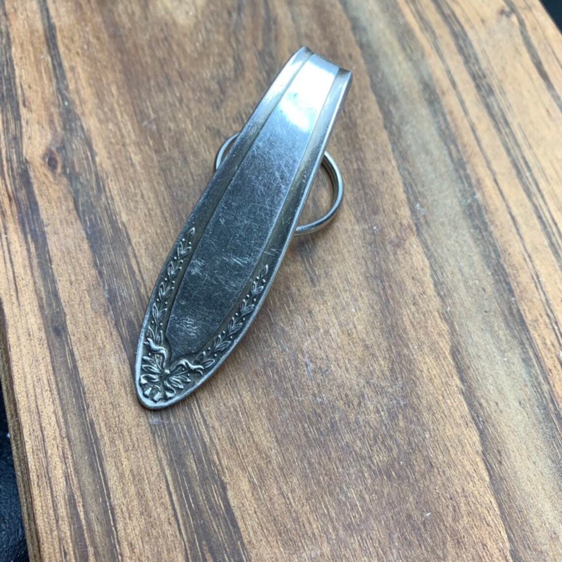 Vintage Purse Hook Clip Silver Key Finder Key Ring Keychain Etsy