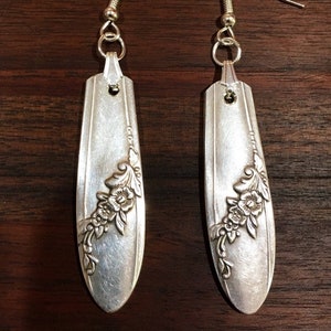 Spoon Earrings From Antique Vintage Oneida Queen Bess Silverplate silverware