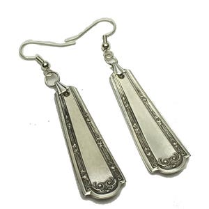 Spoon Earrings 1914 Wallace Louvre DuBarry Antique Vintage Silverplate Silverware Gift