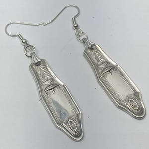 Spoon Earrings 1920 Oneida Heirloom Adelphi Antique Vintage Silverplate Silverware Gift