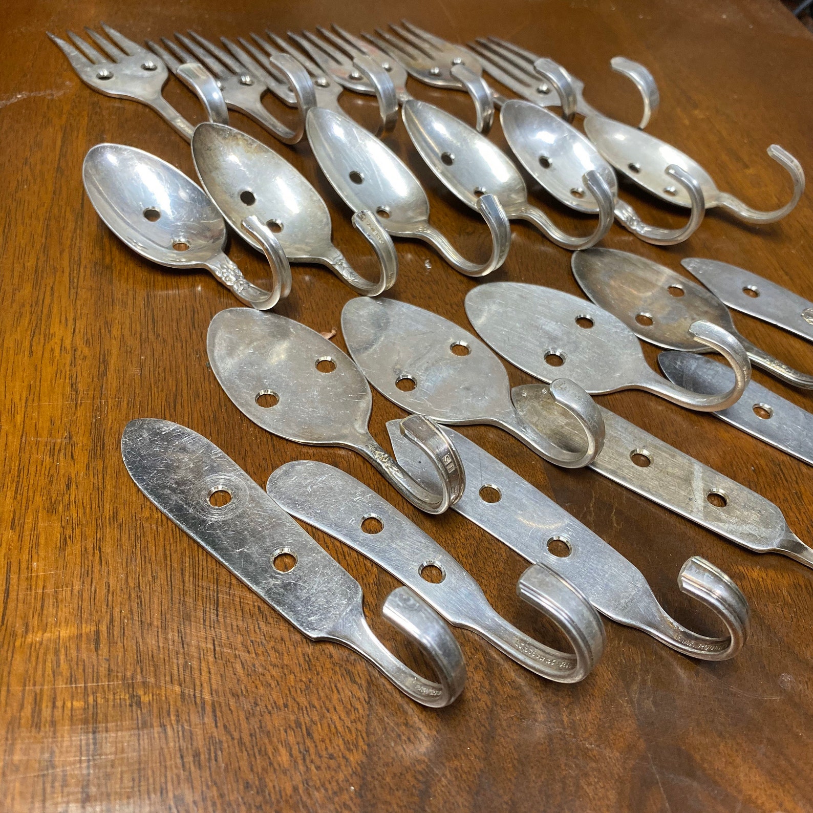 Assorted Hooks Spoon Hangers From Antique Vintage Silverplate Etsy