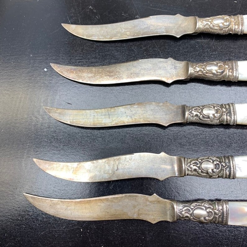 Sterling Letter Opener Vintage Repurposed Mother Pearl Fancy Etsy