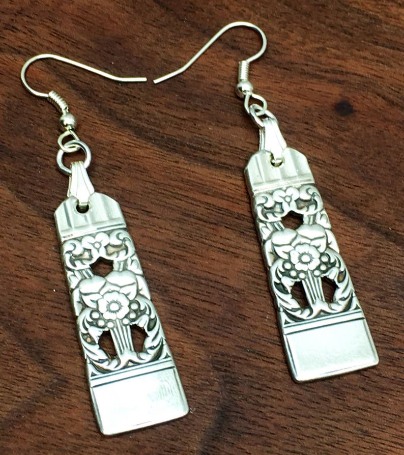 Spoon Earrings 1936 Oneida Coronation Antique Vintage Etsy