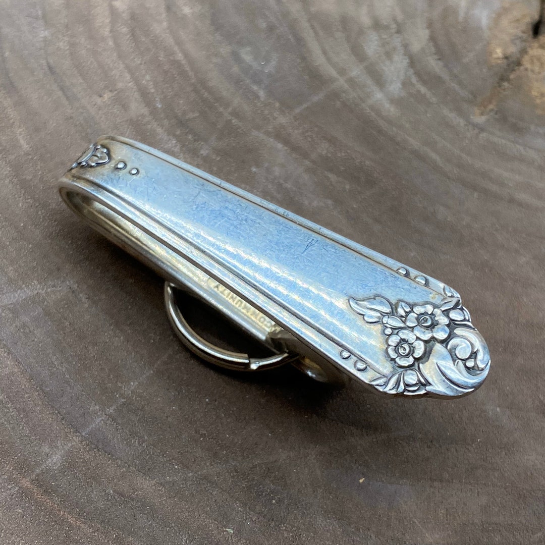 Vintage Purse Hook Silver Key Finder Key Ring Keychain Etsy