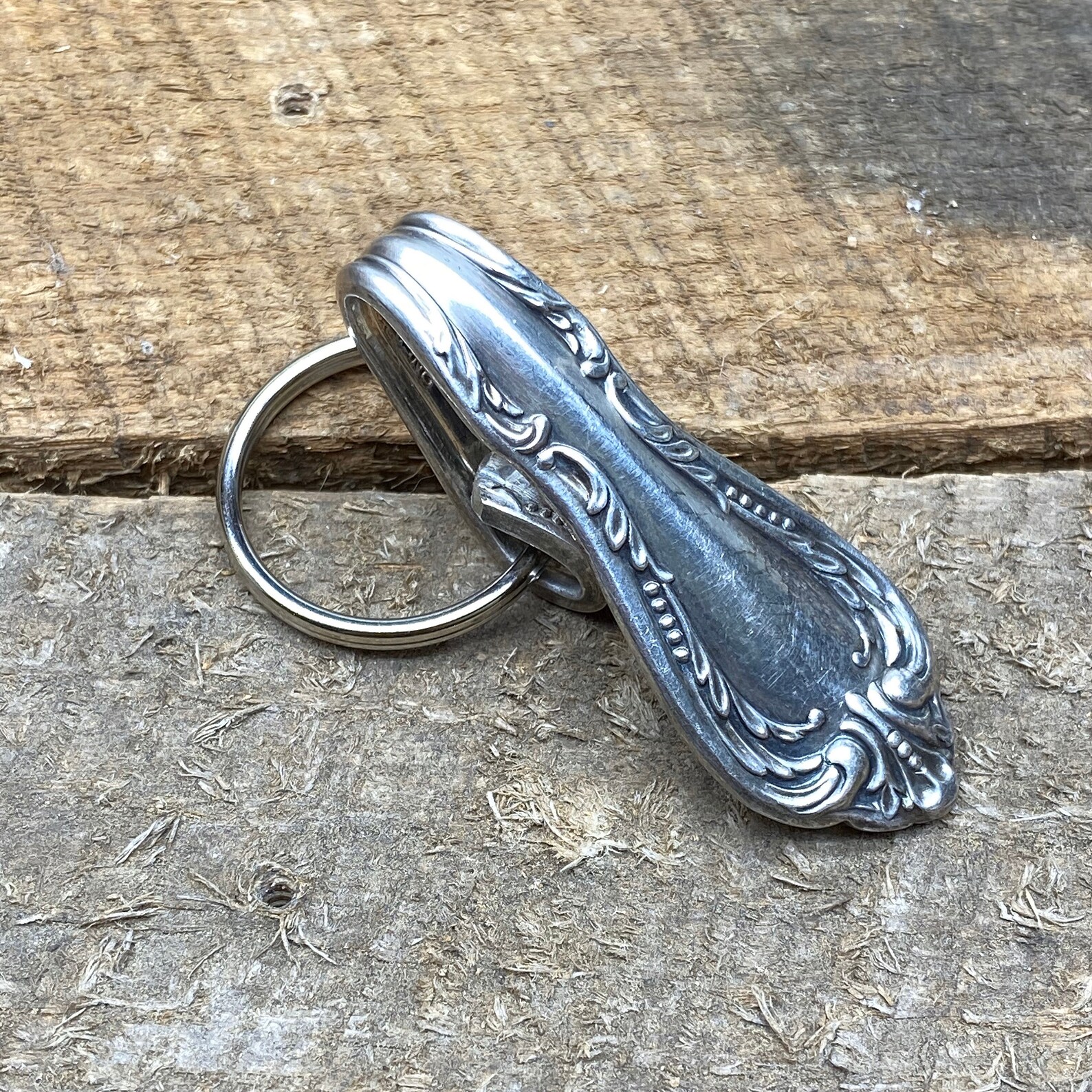 Vintage Purse Hook Silver Key Finder Key Ring Keychain Etsy