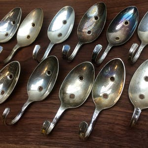 Custom Order Reserved Tea Spoon 12pc Assorted Hook Hangers From Antique Vintage Silverplate Silverware