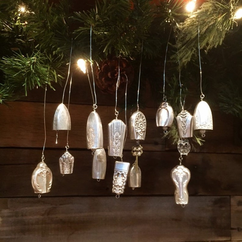 Silver Bell Christmas Tree Holiday Ornament or Necklace - Etsy Canada