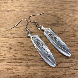 Floral Earrings Beloved From Antique Vintage Rogers Silverplate Silverware Spoon Jewelry
