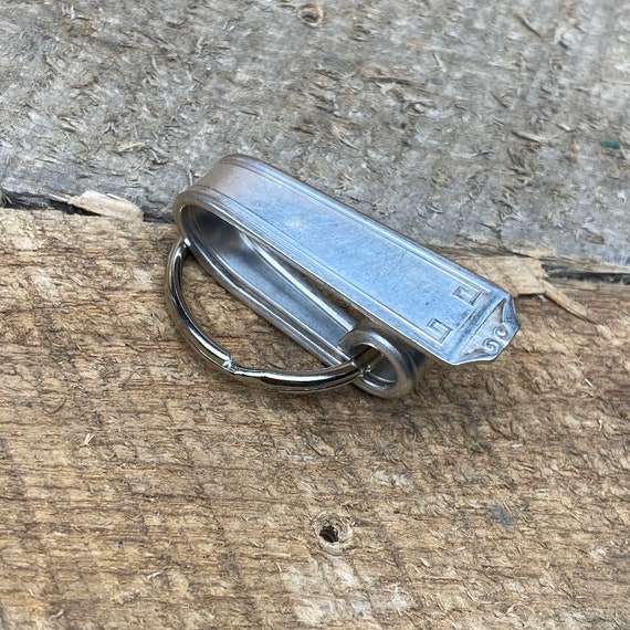 Vintage Silver Purse Hook Key Finder Key Holder Ring Upcycle Pocket  Keychain Silverplate Silverware Friendship