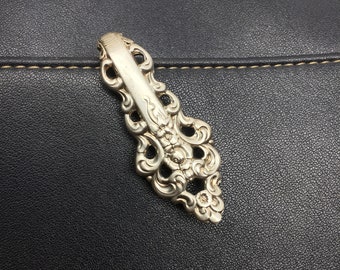 Vintage Purse Hook Clip Silver Key Finder Key Ring Keychain Silverplate Silverware Antique To Rochambeau International Deepsilver