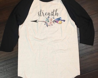 Strength Suicide Awareness Prevention Raglan T-Shirt