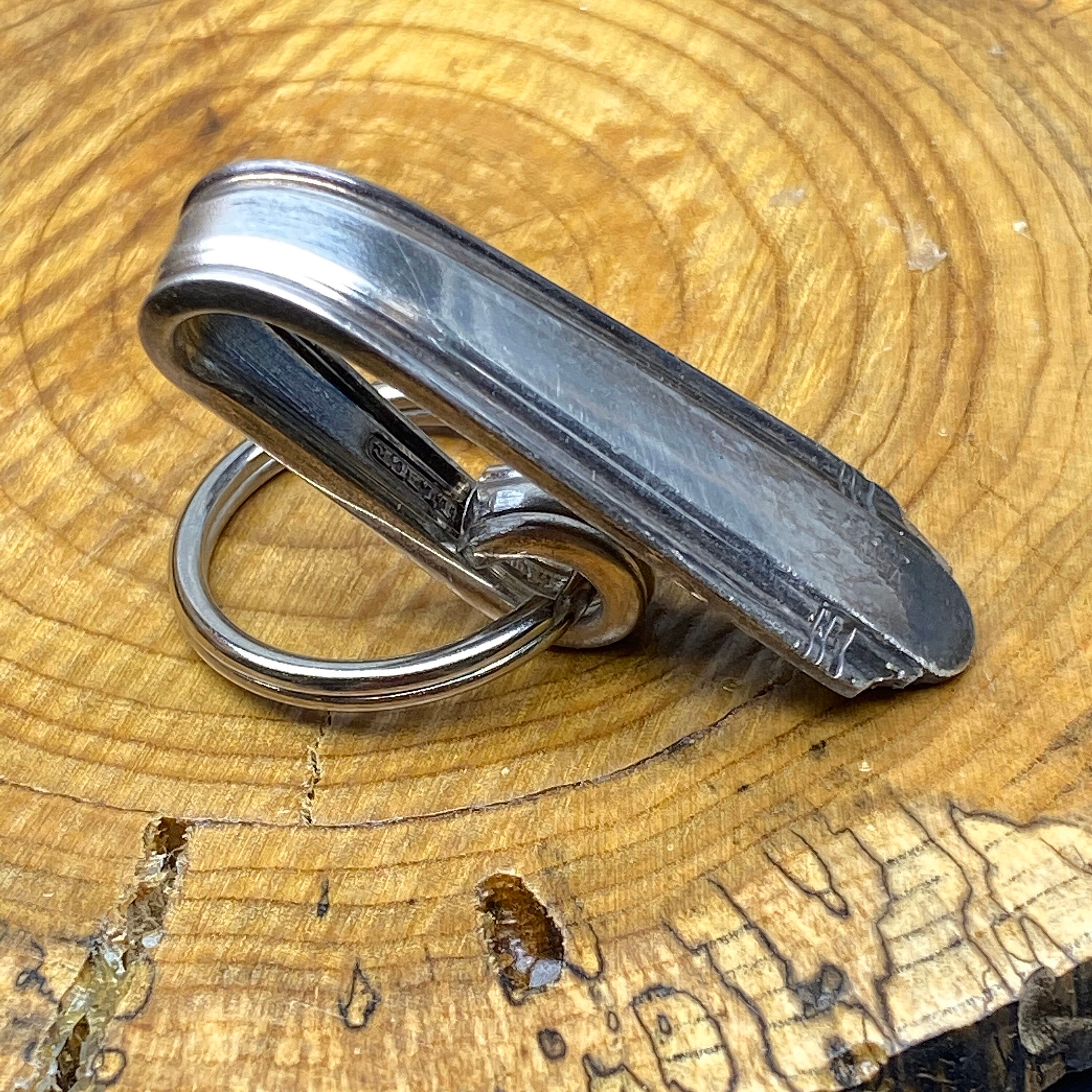 Vintage Purse Hook Silver Key Finder Key Ring Keychain Etsy