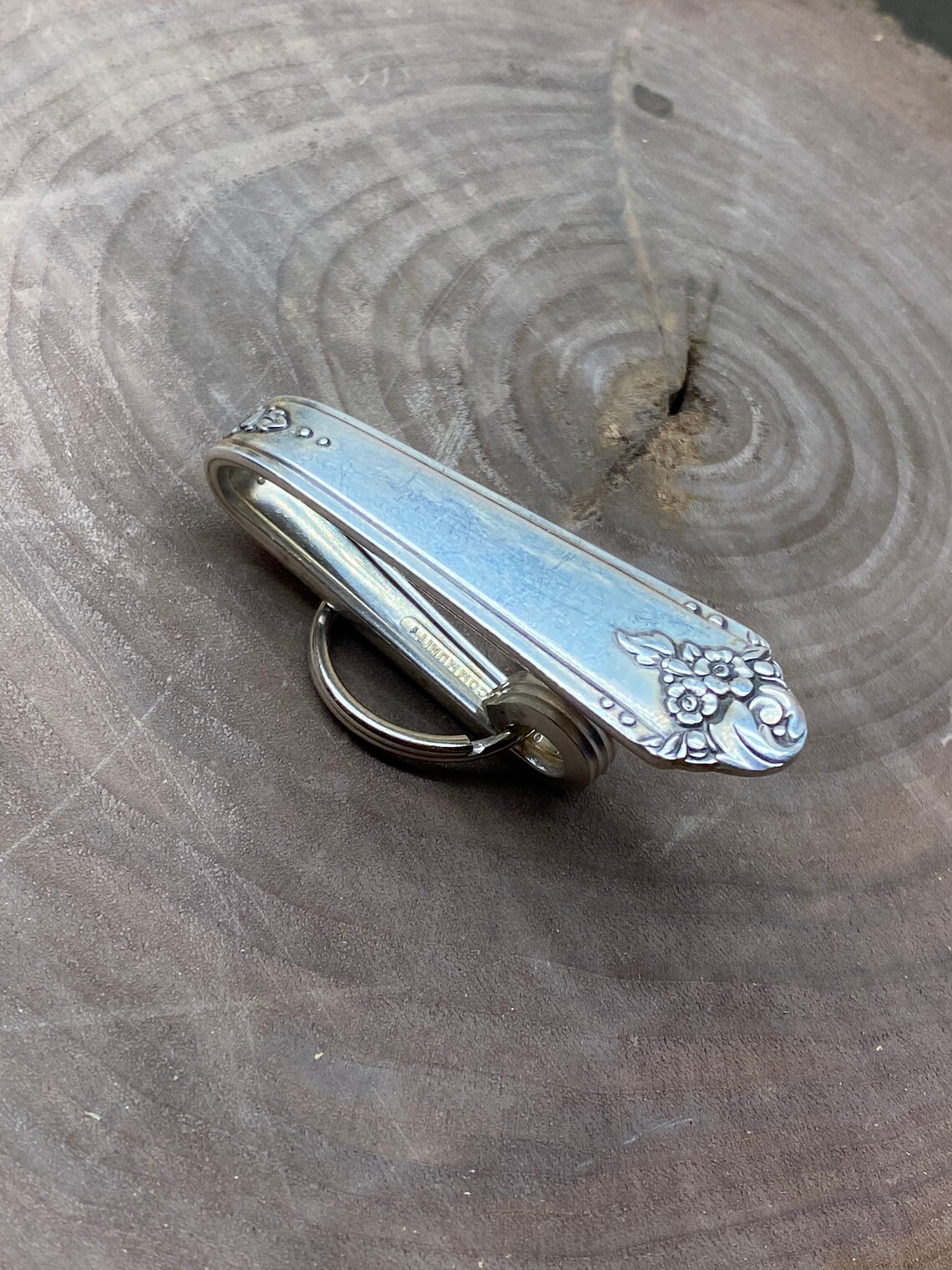 Vintage Purse Hook Silver Key Finder Key Ring Keychain Etsy