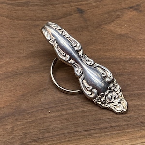 Vintage Purse Hook Clip Baroque Rose Silver Key Finder Key Ring Keychain Silverplate Silverware Antique