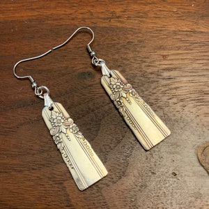 Spoon Earrings 1940 WM Rogers Oneida Artistic Antique Vintage Silverplate Silverware Gift