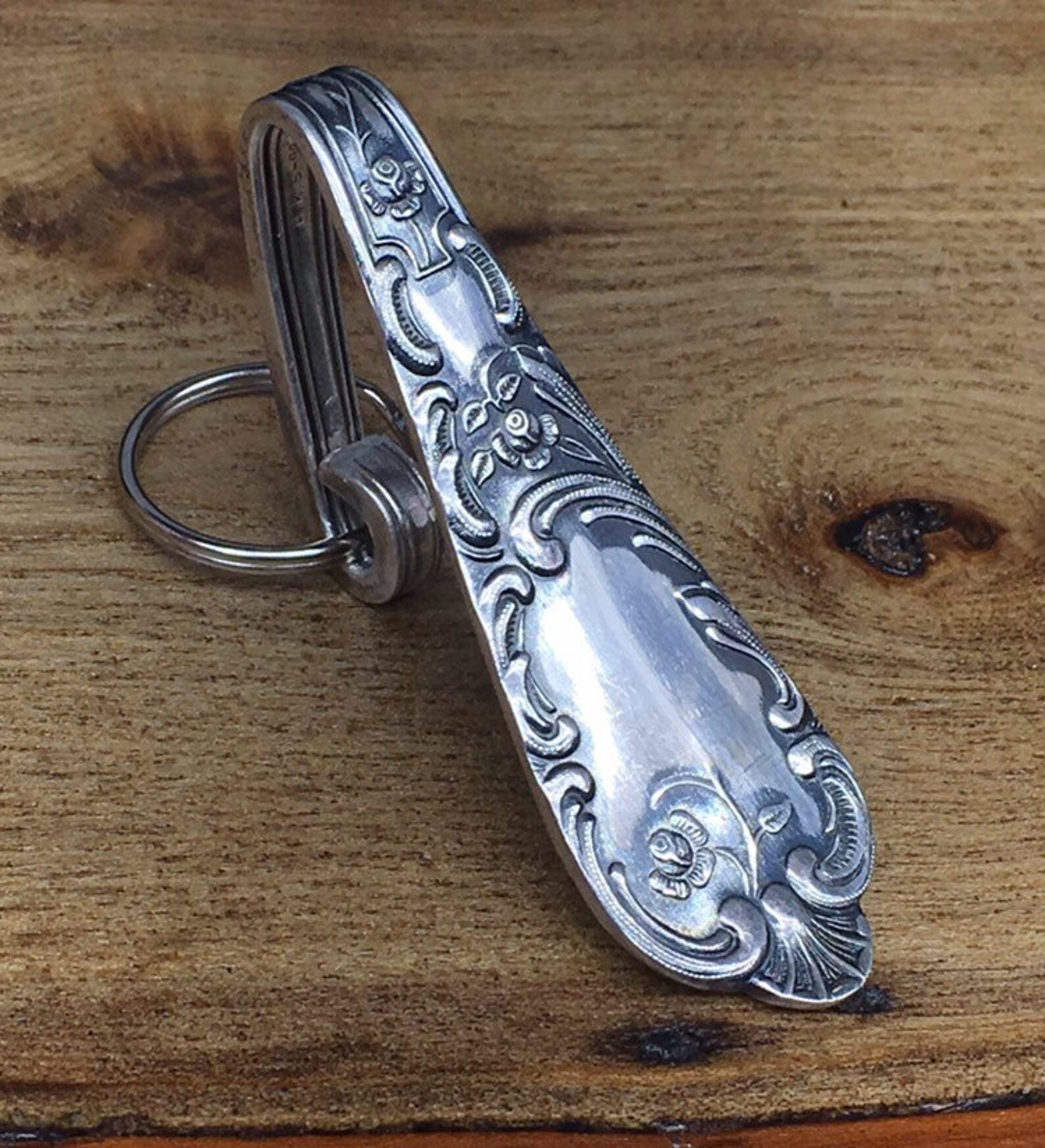 Rare Vintage Purse Hook Silver Key Finder Key Ring Keychain Etsy