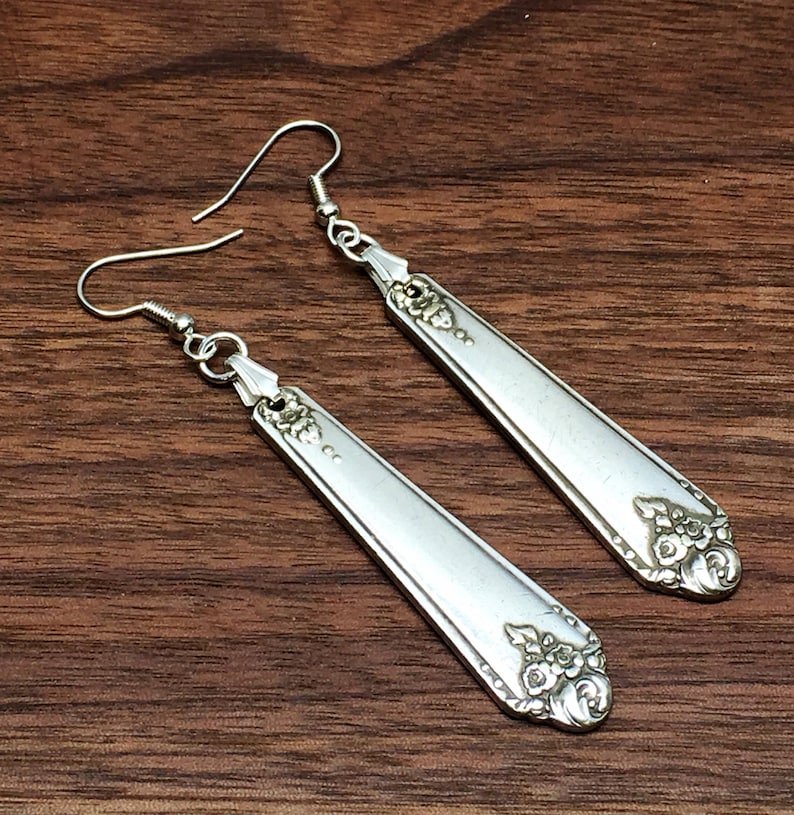 Spoon Earrings 1948 Oneida Prestige Sweet Briar Antique Etsy