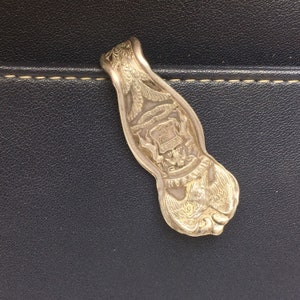 Vintage Select Your State Crest Purse Hook Key Finder Key Holder Ring Upcycle Pocket Keychain Silverplate Silverware