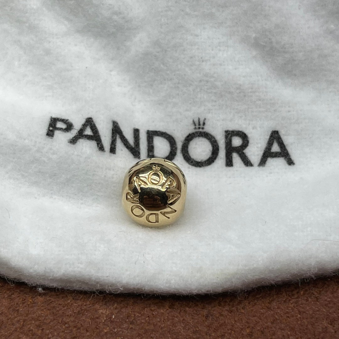 New Clip Loving 14k Pandora Charm Yellow Gold With Pandora Clamshell ...
