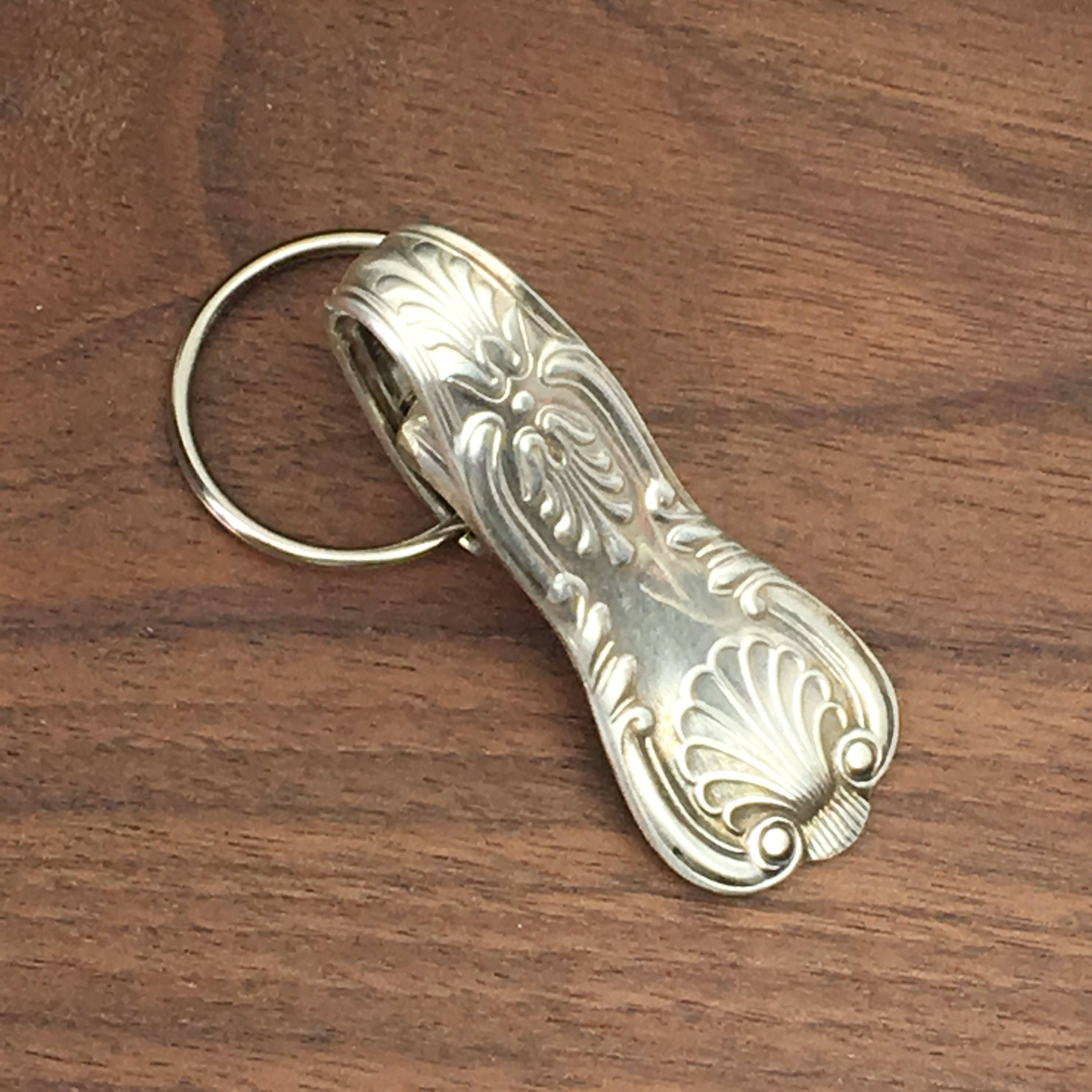Vintage Purse Hook Clip Silver Key Finder Key Ring Keychain Etsy